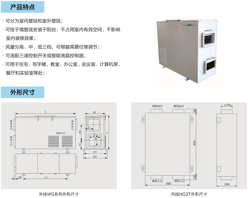 家用、商用壁掛機系列(圖1)